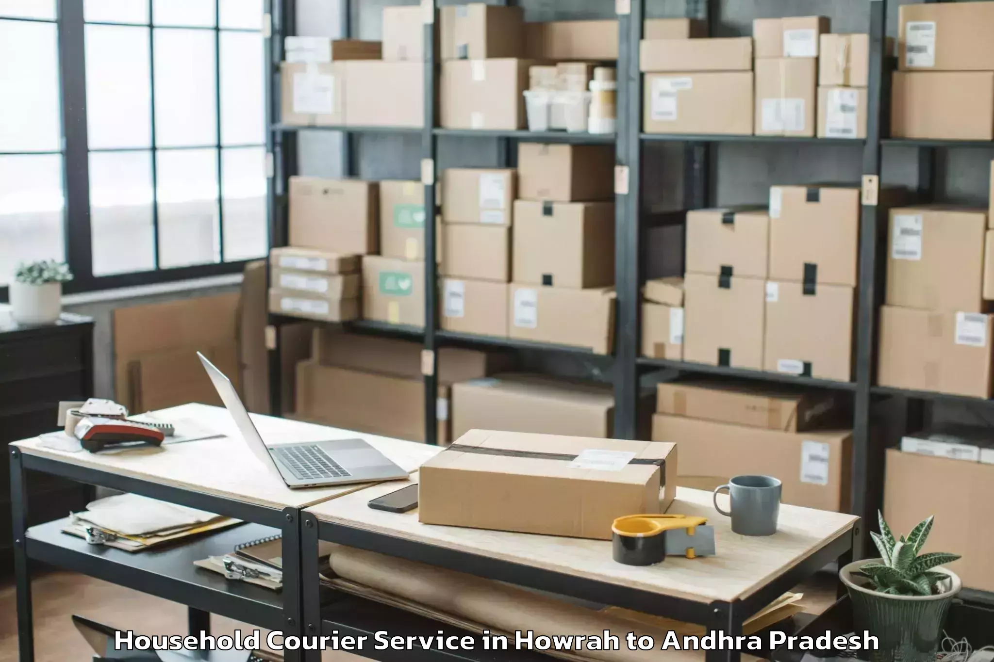 Top Howrah to Pedaparupudi Household Courier Available